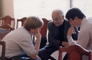 From the left: Adam Jezierzański, Prof. Victor Merzhanov, Zbigniew Faryniarz.