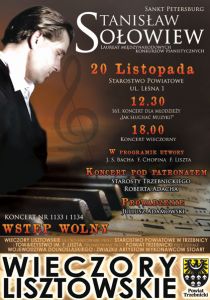 Concerts in Trzebnica were announced by posters by Marlena Dudek.